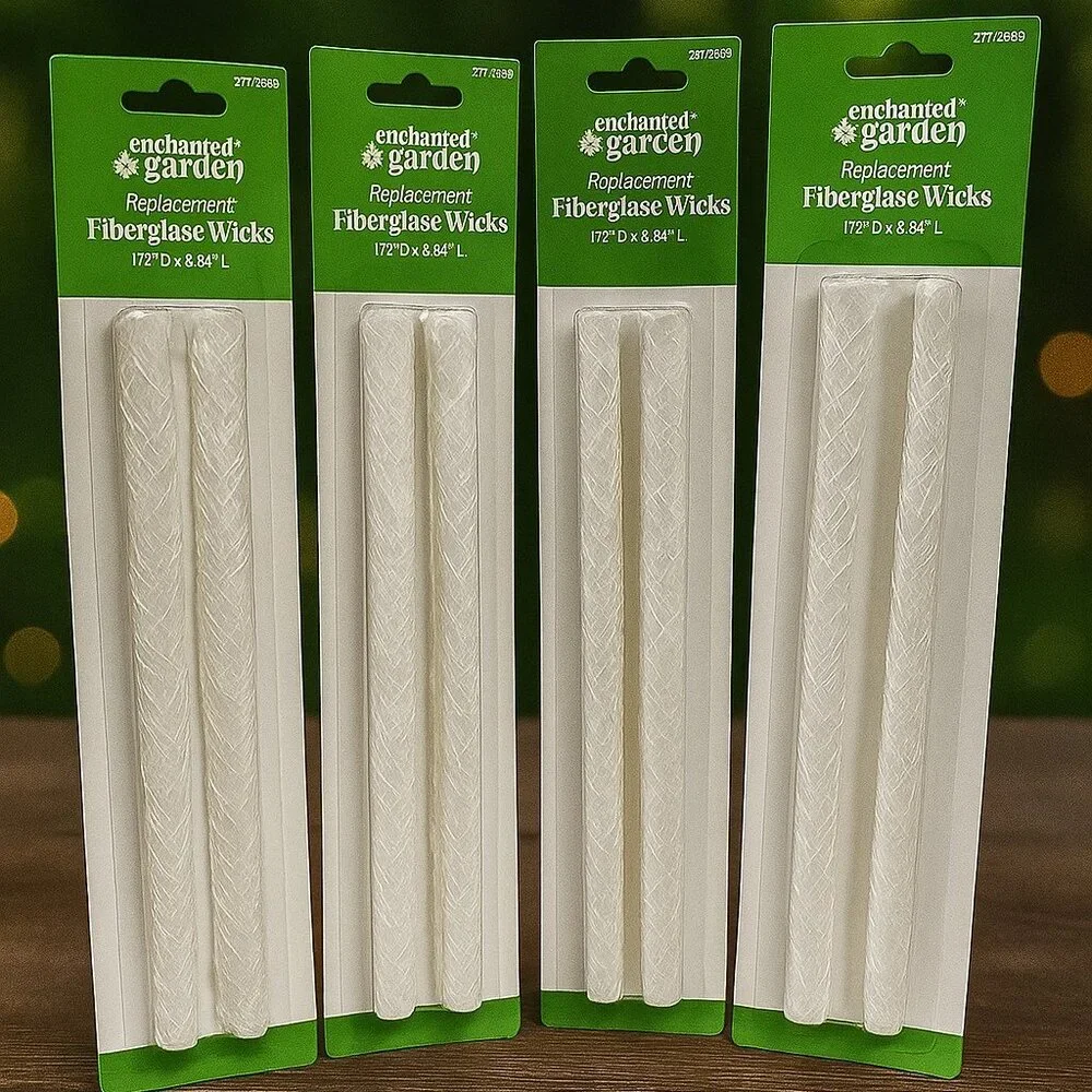 8 Outdoor Fiberglass Torch Wicks Long Life Replacement 1/2